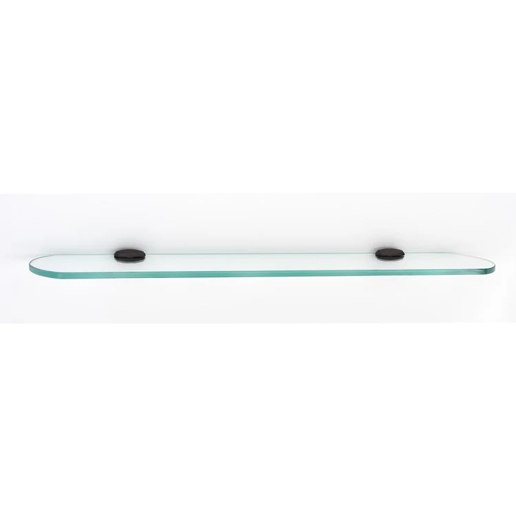Shelf Royale Bath with Brackets Unlacquered Brass 24 Inch Brass/Glass - Frankwebs