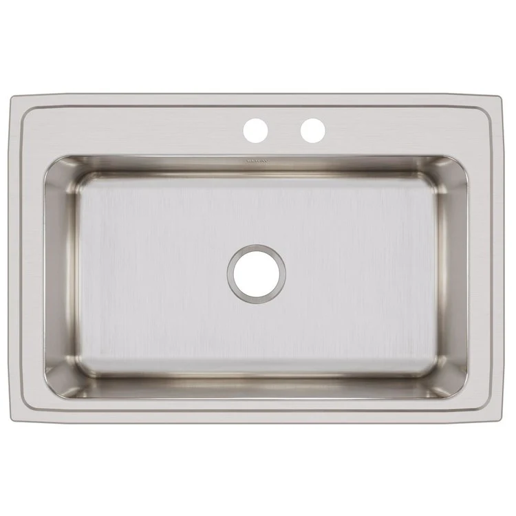 Kitchen Sink Lustertone Classic 33 x 22 Inch Single Bowl MR2 Hole Lustrous Satin Drop-In 11-5/8 Inch - Frankwebs