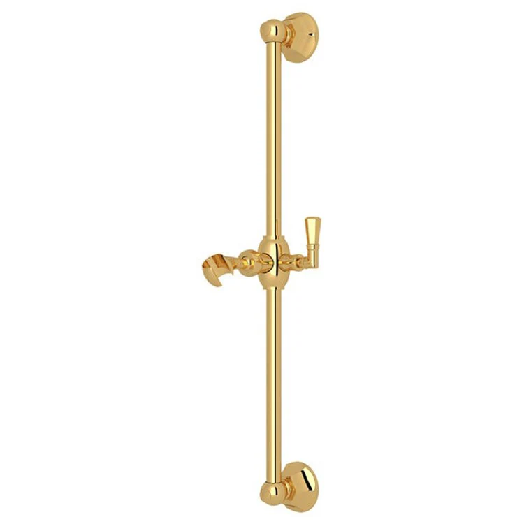 Slide Bar Palladian with Palladian Escutcheon 24 Inch Unlacquered Brass Wall Mount - Frankwebs
