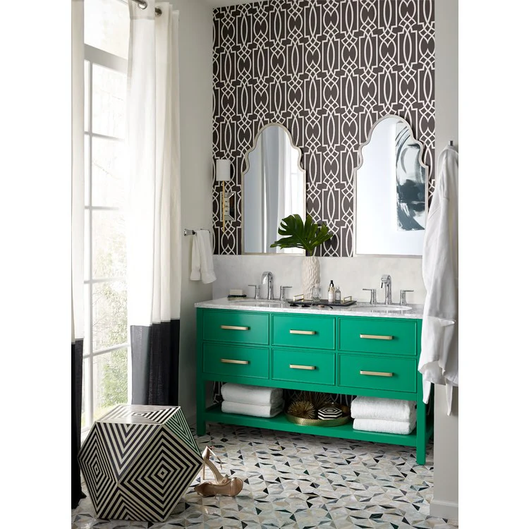 Lavatory Faucet Doux Widespread 8 to 16 Inch Spread 2 Lever ADA WaterSense Chrome 1.2 Gallons per Minute - Frankwebs