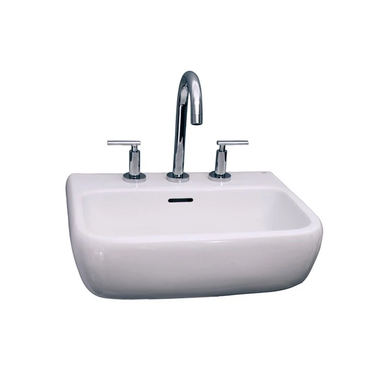 Lavatory Sink Metro 520 Wall Hung 20-5/8 Inch 8 Inch Spread Rectangle White - Frankwebs