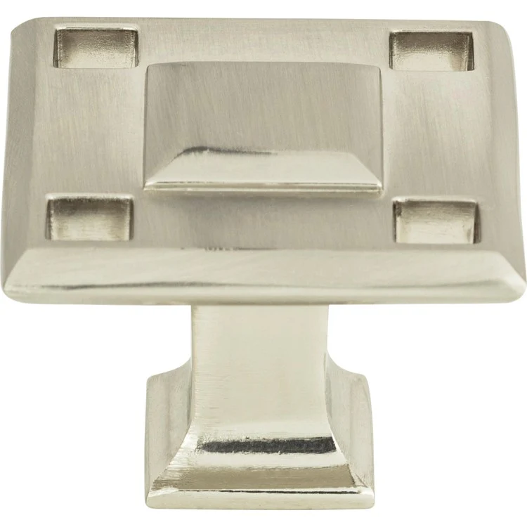 Knob Atlas Modern Craftsman Square Brushed Nickel Zinc Alloy 1-5/16 Inch - Frankwebs