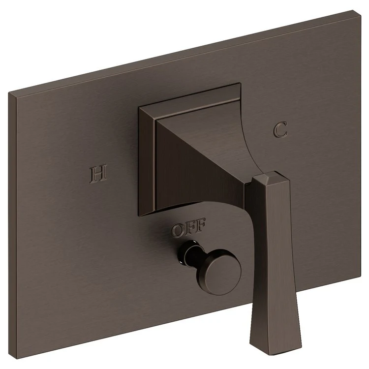 Joffrey Pressure Balance Tub/Shower Valve Trim Only with Lever Handle - Flat Black - Frankwebs