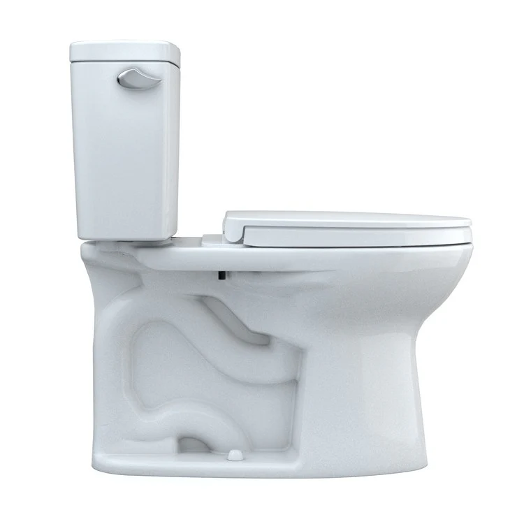 Toilet Drake 2 Pieces Universal Height Cotton Elongated ADA 30-1/8 Inch 1.28 Gallons per Flush Left Hand Chrome Soft Close - Frankwebs