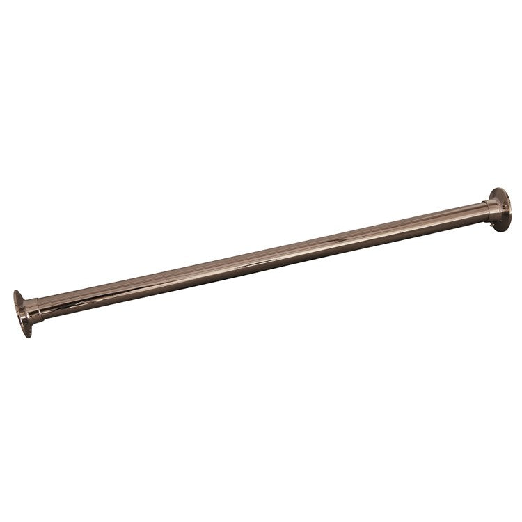 Shower Rod Straight with 310 Flanges Brushed Nickel 36 Inch Brass - Frankwebs