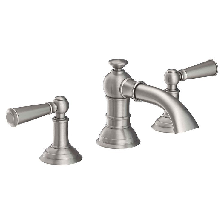 Lavatory Faucet Aylesbury Widespread 8 to 20 Inch Spread 2 Lever ADA White 1.2 Gallons per Minute Brass Spout Height 1-13/16 Inch - Frankwebs