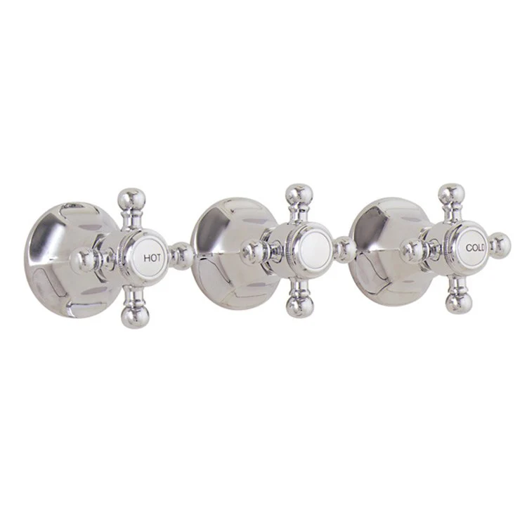 Handle Venice Brass 3 Cross Polished Chrome for Tub and Shower - Frankwebs