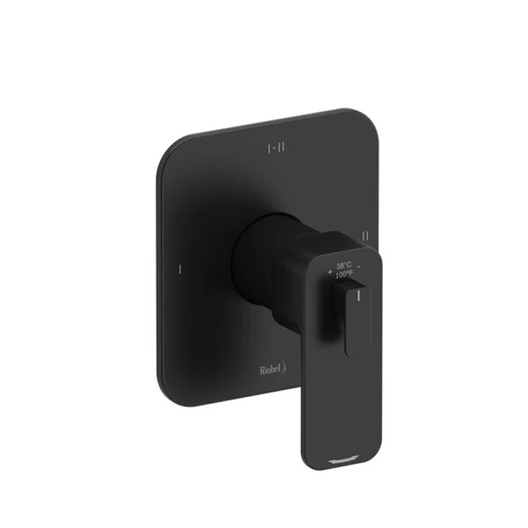 Thermostatic and Pressure Balance Valve Trim Equinox 1/2 Inch Square 2-Way 3 Function 1 Lever Black ADA - Frankwebs