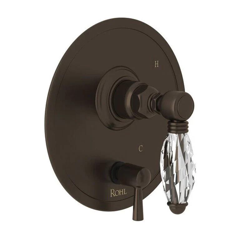 Pressure Balance Valve Trim with Diverter 1 Crystal Metal Lever Polished Nickel 5.5 Gallons per Minute - Frankwebs