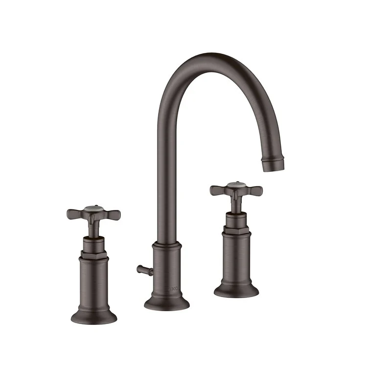 Lavatory Faucet Montreux Widespread 8 Inch Spread 2 Cross Brushed Gold Optic 1.2 Gallons per Minute 120 DEG Swivel Pop-Up 3 Hole 7 Inch - Frankwebs