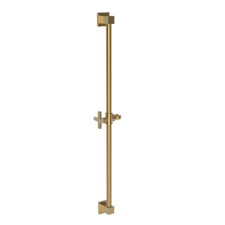 Slide Bar Square Plate 36 Inch French Gold PVD Brass Wall Mount - Frankwebs