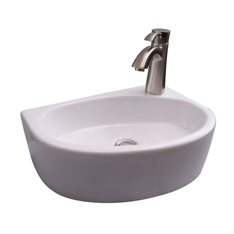Lavatory Sink Albion Wall Hung Right 17 Inch White - Frankwebs