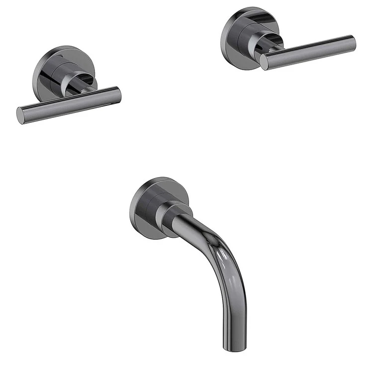 Tub Filler Trim East Linear Wall Mount 2 Lever Antique Nickel ADA 7-7/8 Inch Spread - Frankwebs