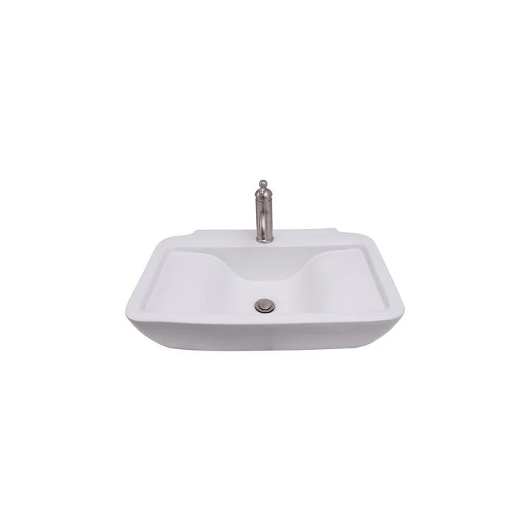 Lavatory Sink Leeds Wall Hung 25 Inch 6 Inch Spread Rectangle White - Frankwebs