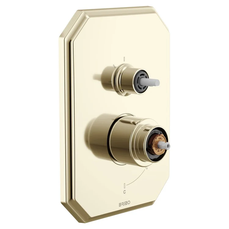 Pressure Balance Valve Trim Beauclere with Integrated 3 Function Diverter Less Handle Brilliance Black Onyx - Frankwebs