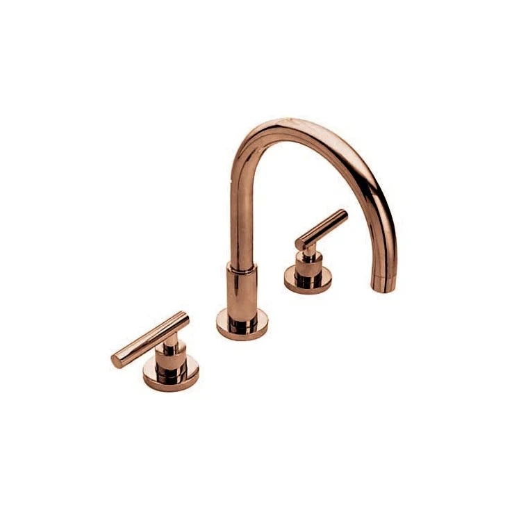 Roman Tub Trim East Linear Deck Mount 2 Lever French Gold PVD ADA 8 to 20 Inch Spread - Frankwebs