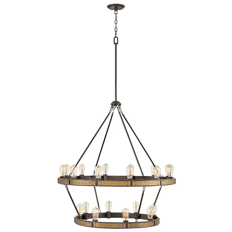 Everett Twenty-Light Two-Tier Chandelier - Frankwebs