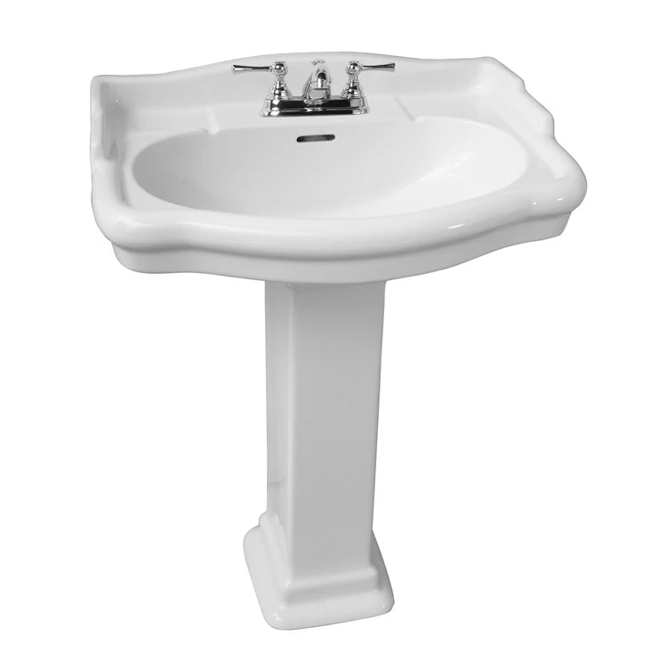 Pedestal Lavatory Stanford 550 Centerset White Oval - Frankwebs