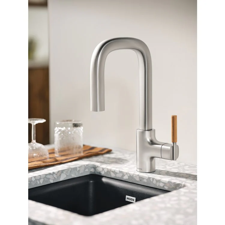 Bar Faucet Tenon 1 Lever ADA CALGreen Spot Resist Stainless PowerBoost 1.5 Gallons per Minute - Frankwebs