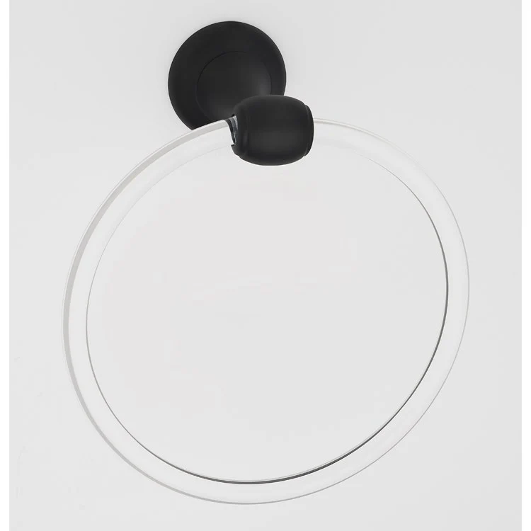 Towel Ring Royale Acrylic Bath 6 Inch Unlacquered Brass 3-1/8 Inch - Frankwebs