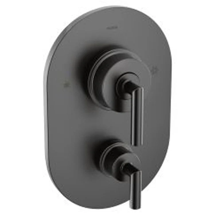 Valve Trim Arris Posi-Temp with Built In 3 Function Transfer 2 Lever Matte Black ADA - Frankwebs