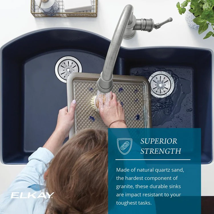 Kitchen Sink Quartz Luxe 36 x 21.5 Inch Single Bowl Perfect Drain Parchment Farmhouse - Frankwebs