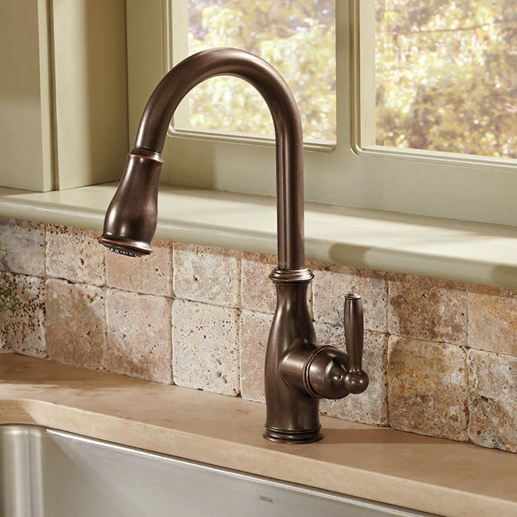Brantford Single Handle Pull Down Kitchen Faucet - Frankwebs