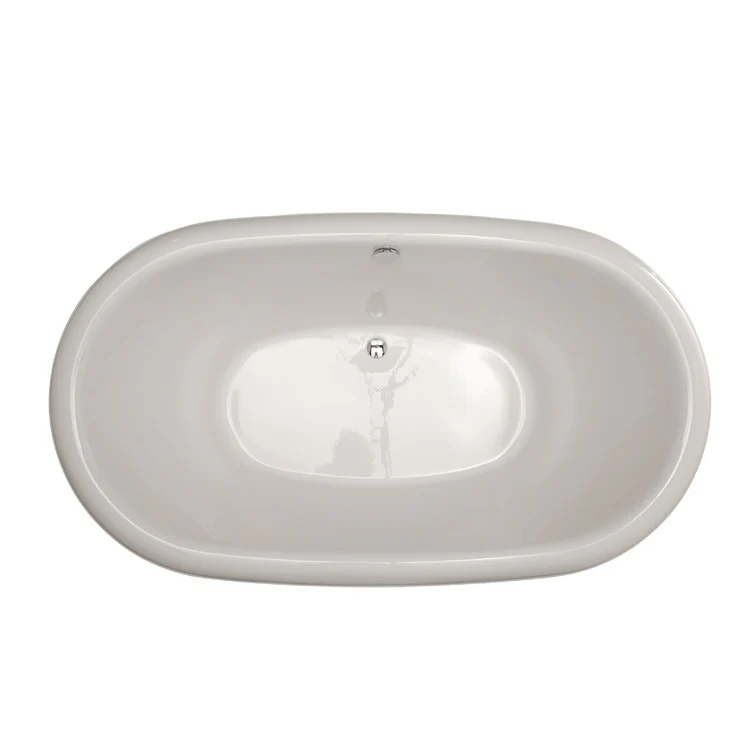 Soaking Tub Designer Collection Marissa 70 x 40 Inch Drop-In Tub Only Side Center Bone Acrylic - Frankwebs