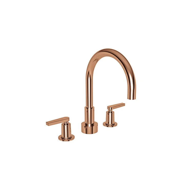 Roman Tub Trim Dorrance Deck Mount 2 Lever Polished Brass Uncoated Living ADA 8 to 20 Inch Spread - Frankwebs
