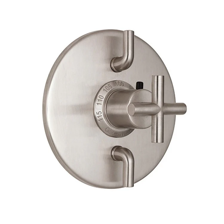Thermostatic Trim Tiburon Round StyleTherm with 2 Volume Control 3 Cross/Lever Bella Terra Bronze Brass - Frankwebs