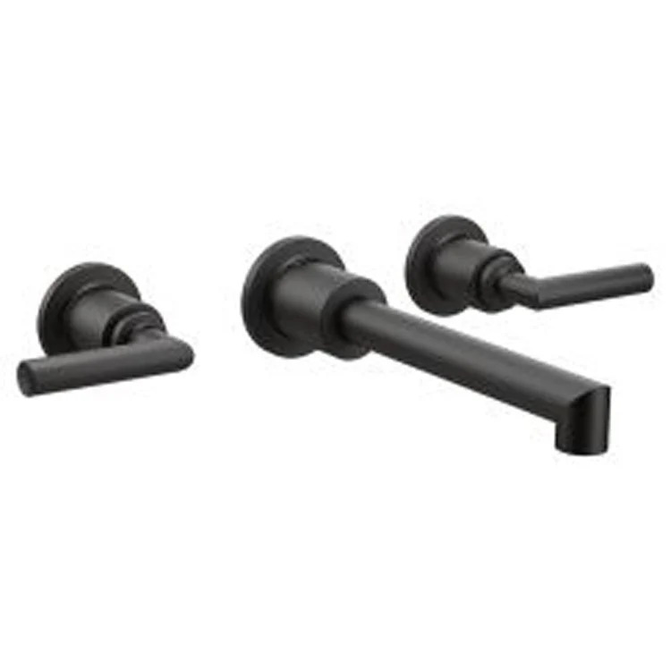 Lavatory Trim Arris Wall Mount 2 Lever Matte Black ADA Rigid 1.2 Gallons per Minute - Frankwebs
