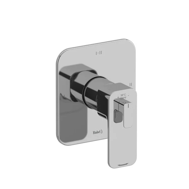 Thermostatic and Pressure Balance Valve Trim Equinox 1/2 Inch Square 2-Way No Share 3 Function 1 Lever Brushed Nickel ADA - Frankwebs