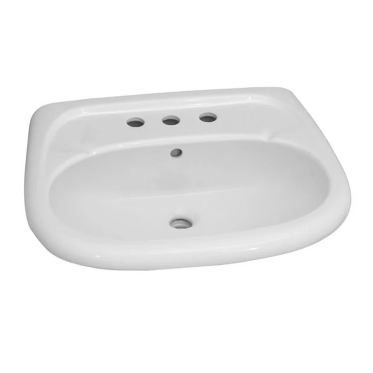 Pedestal Top Flora 24-1/2 Inch White 8 Inch Spread Vitreous China - Frankwebs