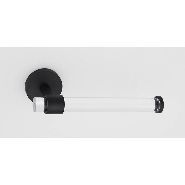 Toilet Paper Holder Contemporary Acrylic Bath Single Post Polished Chrome 6-15/16 Inch 3-1/8 Inch Wall Mount - Frankwebs