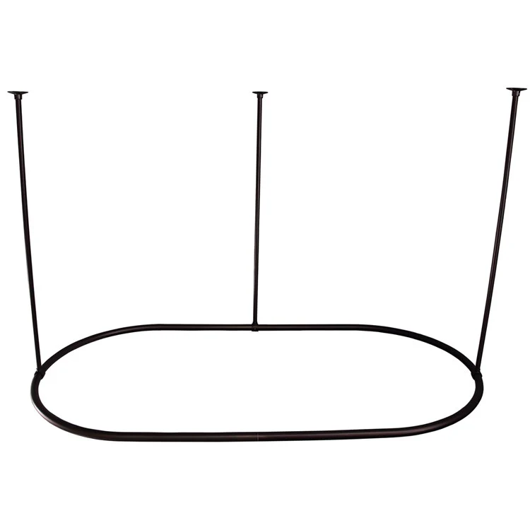 Shower Rod Oval Ring Polished Brass 36 Inch Brass 48 Inch - Frankwebs