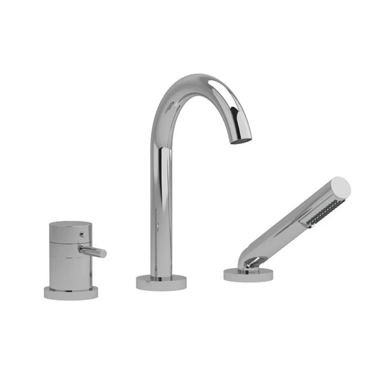 Tub Filler Riu T Deck Mount 1 Lever ADA Black - Frankwebs