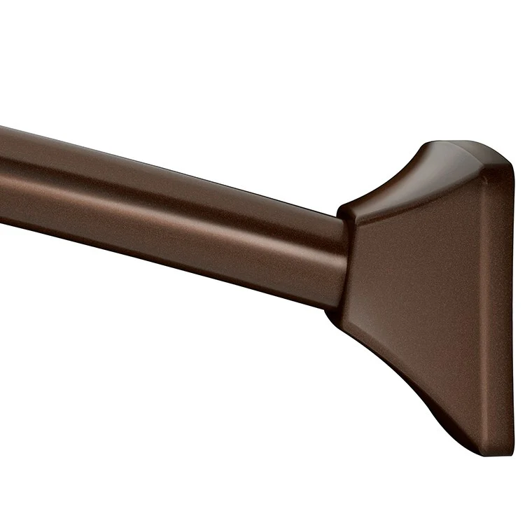 Adjustable-Length Curved Stainless Steel Shower Rod with Concealed Mount Flanges - Frankwebs