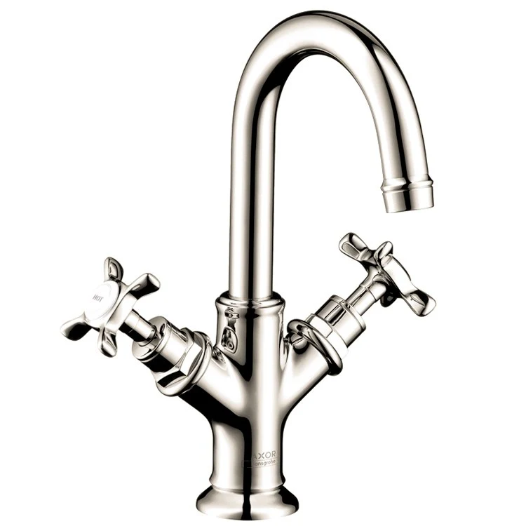 Lavatory Faucet Montreux 2 Cross Brushed Gold Optic 1.2 Gallons per Minute 150 DEG Swivel Pop-Up 1 Hole 6-1/4 Inch - Frankwebs