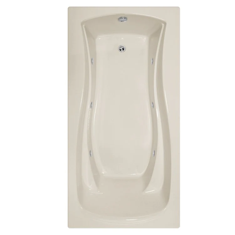 Whirlpool Tub Designer Collection Charlotte 72 x 36 x 19 Inch Drop-In End Drain Biscuit Rectangle - Frankwebs