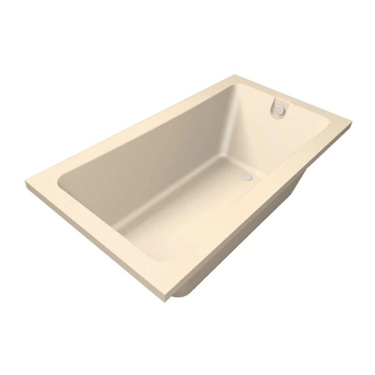 Combination Tub Designer Collection Rosemarie 60 x 32 x 18 Inch Drop-In End Drain Bone Rectangle - Frankwebs