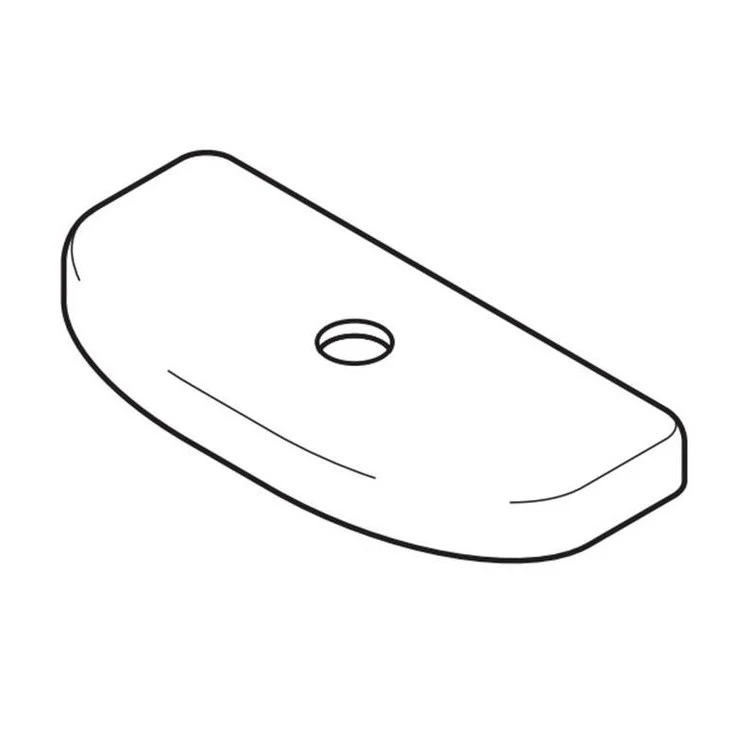 Tank Cover Aquia lV with Velcro Tape Cotton 7-1/2 x 15-1/2 Inch Vitreous China for ST446U 7-1/2 Inch - Frankwebs