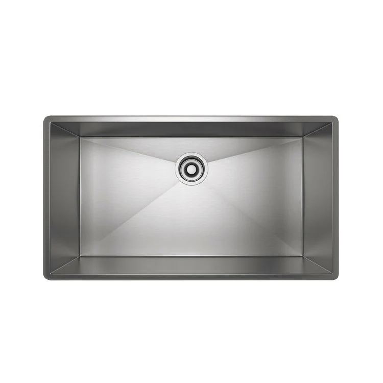 Kitchen Sink Forze 30 Inch Single Bowl 1 Hole Brushed Stainless Steel Undermount/Drop-In Rectangle - Frankwebs