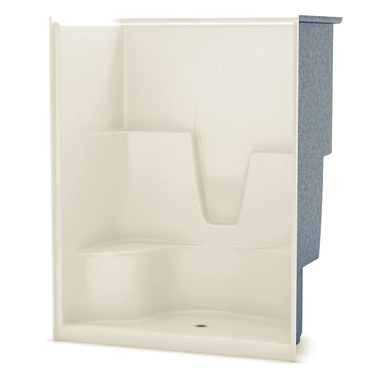 Shower Module 60 Inch AcrylX White 1 Pieces Left Hand Contoured Corner Seat - Frankwebs