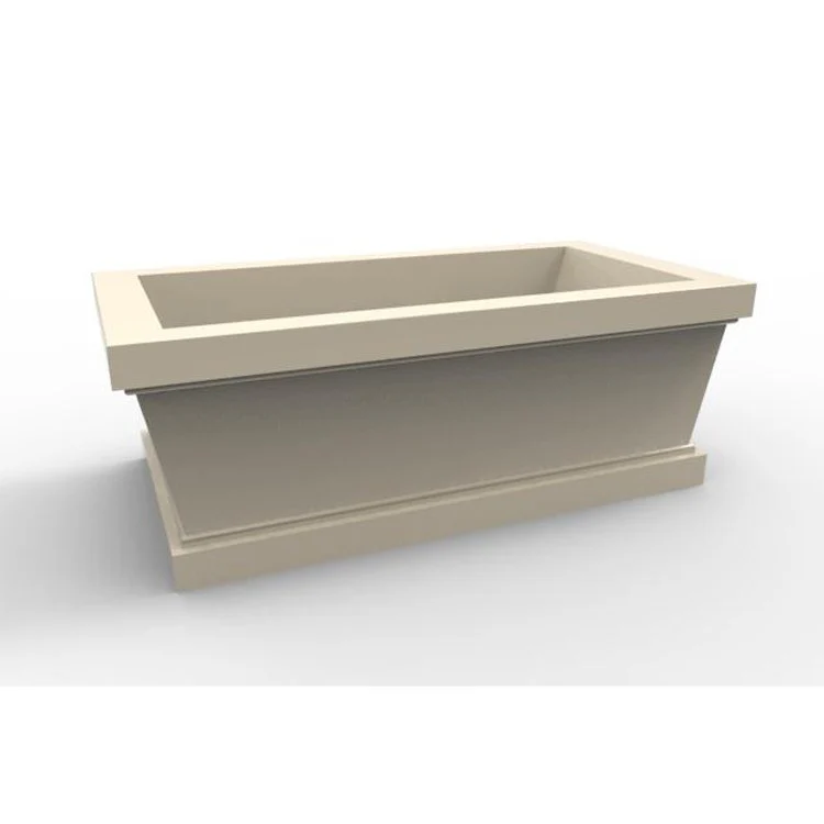 Air Tub Designer Collection Da Vinci Freestanding Bone Rectangle Acrylic 70 x 36 x 25 Inch - Frankwebs