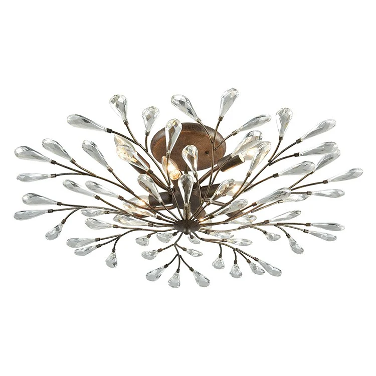 Crislett Eight-Light Semi-Flush Mount Ceiling Fixture - Frankwebs