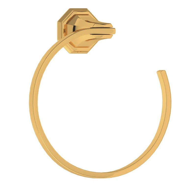 Towel Ring Deco 7 Inch English Gold Brass 3 Inch - Frankwebs