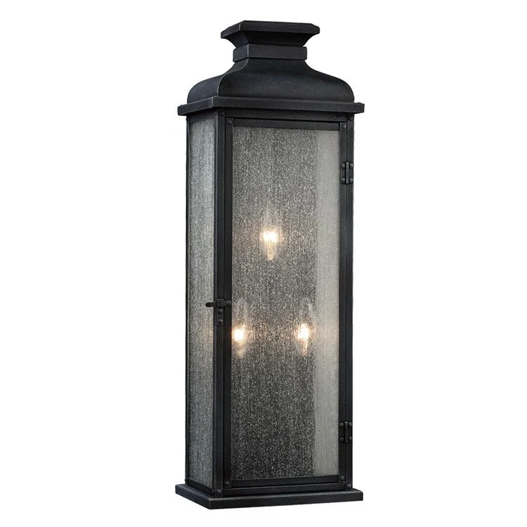 Pediment Three-Light Outdoor Wall Lantern - Frankwebs