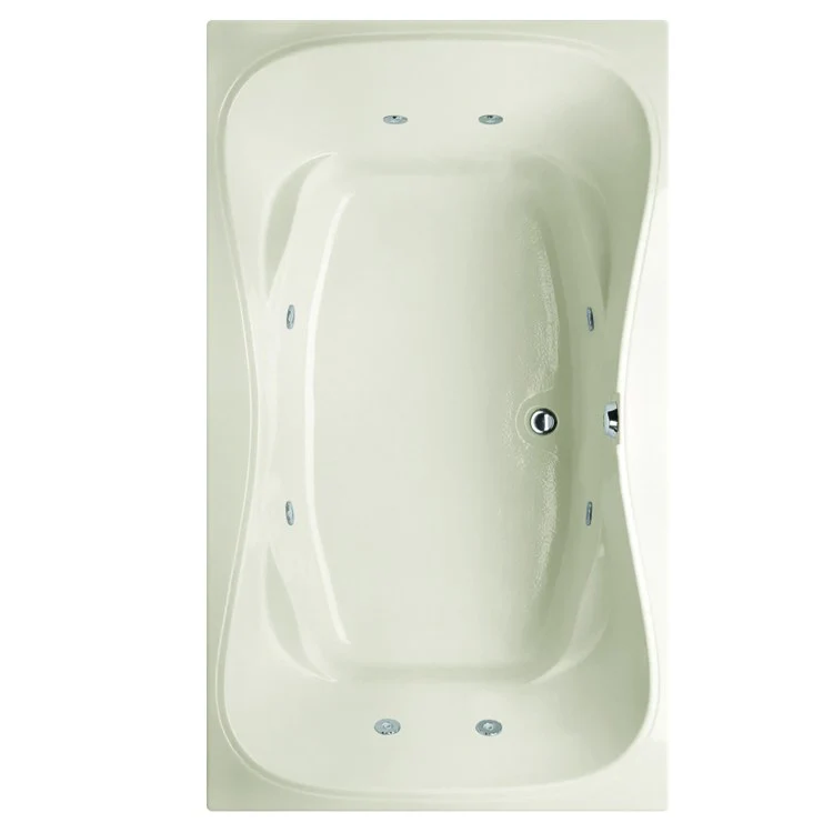 Whirlpool Tub Designer Collection Monterey 60 x 42 x 24 Inch Drop-In Center Drain Bone Rectangle - Frankwebs