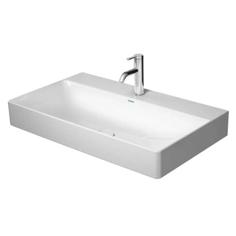 Lavatory Sink DuraSquare Less Overflow 31-1/2 x 18-1/2 Inch 7-7/8 Inch Spread Rectangle White 3 Hole - Frankwebs