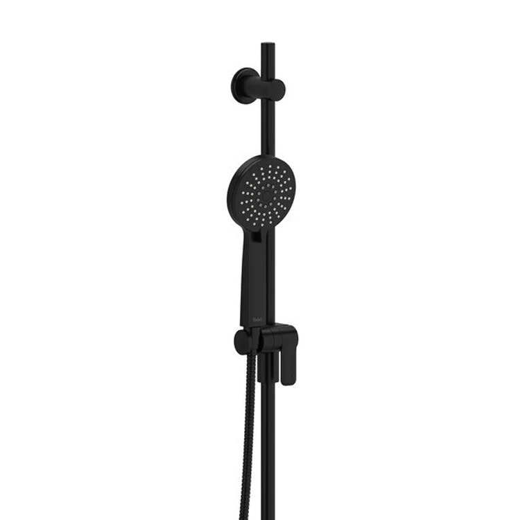 Handshower Set Round 2-Jet Black 2 Function 2.0 Gallons per Minute 36 Inch Slide Bar - Frankwebs